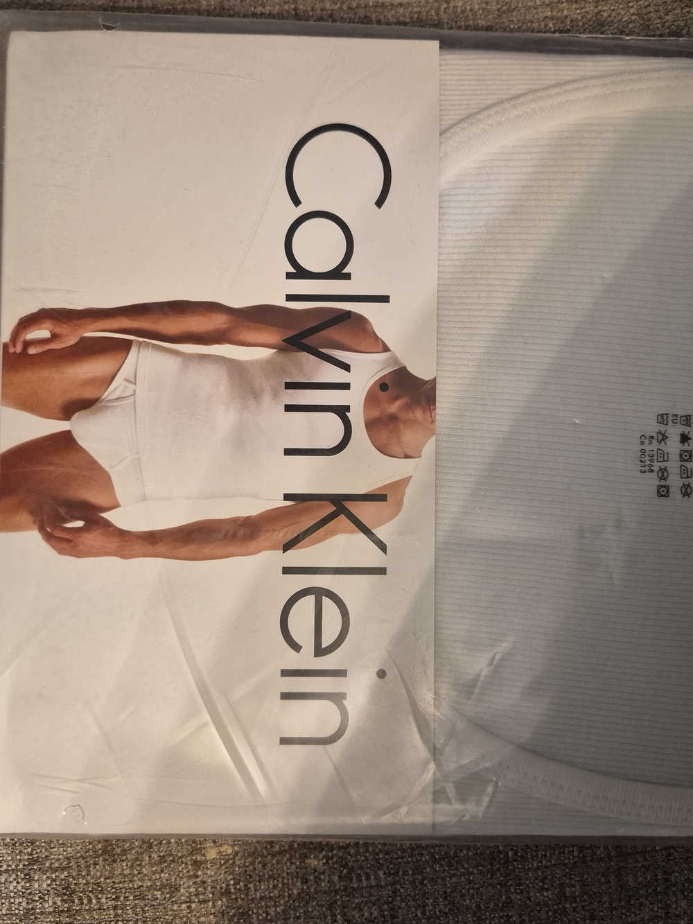 Calvin Klein White Ribbed Undershirt Tank